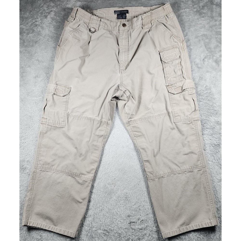 5.11 Tactical Pants Mens 38x30 (Fits 34x28) Beige Cargo Workwear Outdoor Utility - Picture 1 of 11